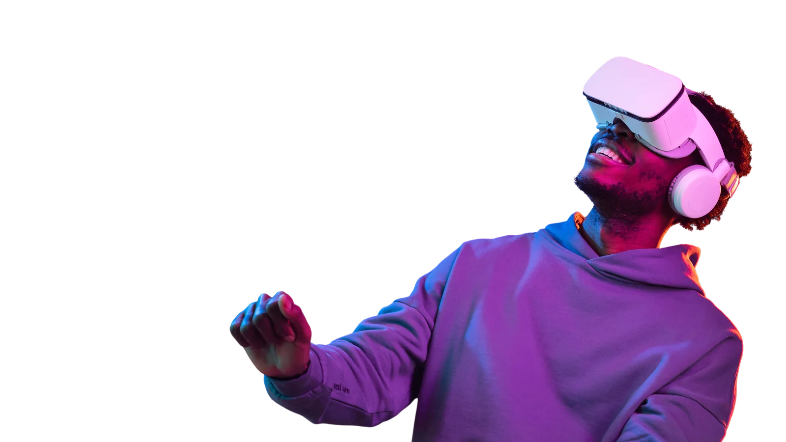 Joueur avec un casque de réalité virtuelle